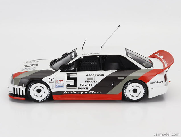 Audi 90 Quattro IMSA GTO Team Audi Sport N°5 2. Miesto Laguna IMSA 1989 Hurley Haywood 1:18 Werk83 biela sivá červená