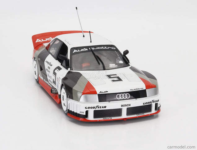 Audi 90 Quattro IMSA GTO Team Audi Sport N°5 2. Miesto Laguna IMSA 1989 Hurley Haywood 1:18 Werk83 biela sivá červená