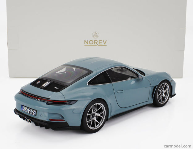 Porsche 911 992 S/T Coupe 2023 1:18 Norev Meissen modrá