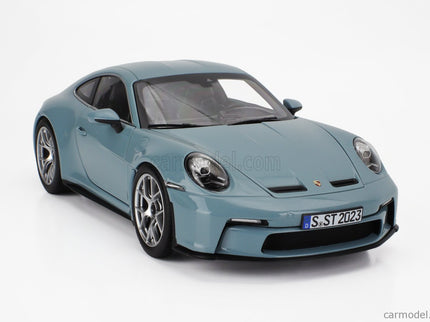 Porsche 911 992 S/T Coupe 2023 1:18 Norev Meissen modrá