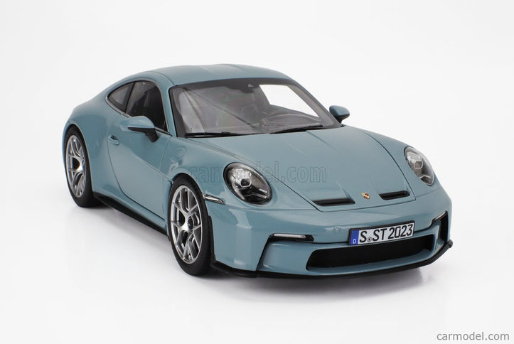 Porsche 911 992 S/T Coupe 2023 1:18 Norev Meissen modrá