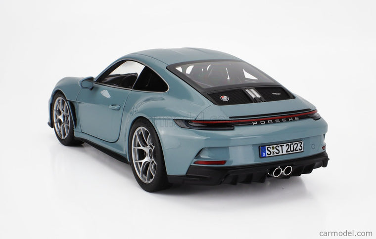 Porsche 911 992 S/T Coupe 2023 1:18 Norev Meissen modrá