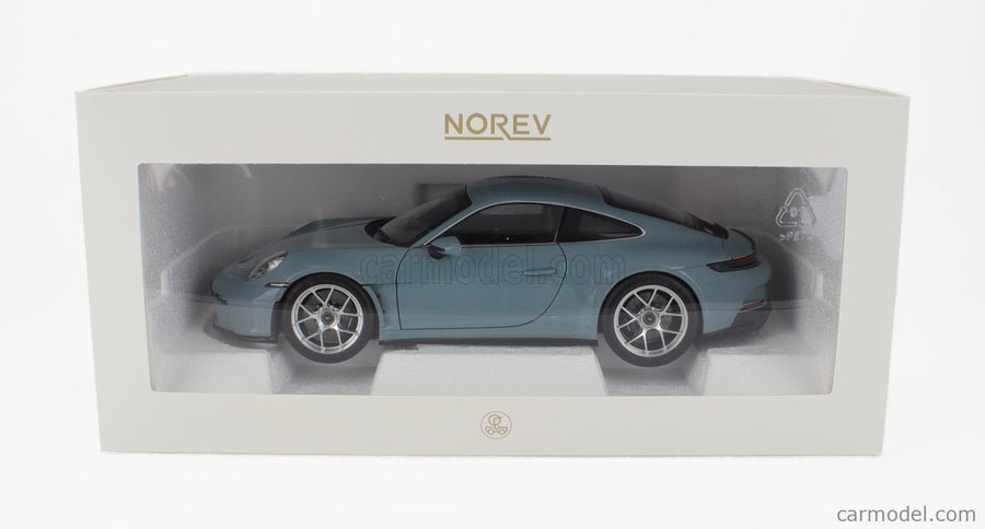 Porsche 911 992 S/T Coupe 2023 1:18 Norev Meissen modrá