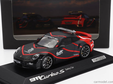 Porsche 911 992 Turbo S Coupe Safety Car Wec 2023 1:43 Minichamps čierna červená