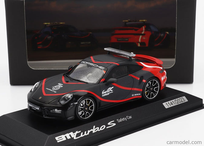 Porsche 911 992 Turbo S Coupe Safety Car Wec 2023 1:43 Minichamps čierna červená