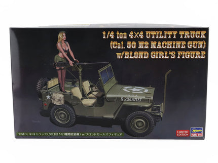 JEEP | WILLYS MB U.S 1/4 TON 4X4 MILITARY UTILITY TRUCK MACHINE GUN WITH BLOND GIRL FIGURE 1942 | /