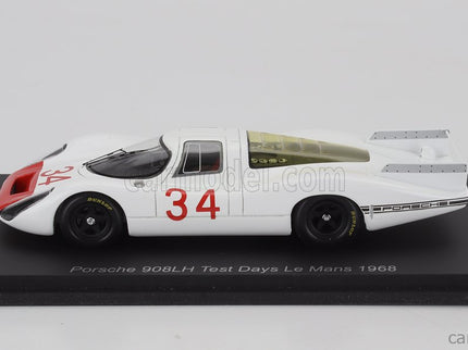 Porsche 908LH 3.0L Test 24h Le Mans 1968 Rolf Stommelen 1:43 Spark Model biela červená
