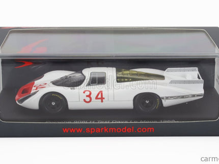 Porsche 908LH 3.0L Test 24h Le Mans 1968 Rolf Stommelen 1:43 Spark Model biela červená