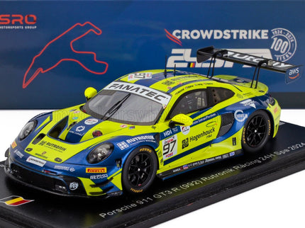 PORSCHE | 911 992 GT3 R 4.2L TEAM RUTRONIK RACING N 97 24h SPA 2024 DUSTIN BLATTNER - RICHARD ROBICHON - DENNIS MARSCHALL - LOEK HARTOG | YELLOW BLUE