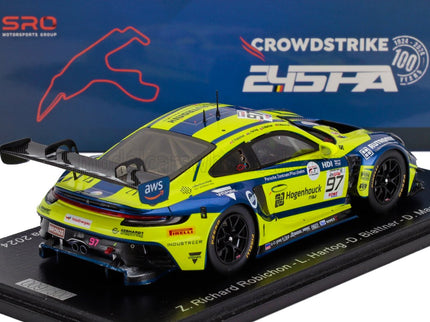 PORSCHE | 911 992 GT3 R 4.2L TEAM RUTRONIK RACING N 97 24h SPA 2024 DUSTIN BLATTNER - RICHARD ROBICHON - DENNIS MARSCHALL - LOEK HARTOG | YELLOW BLUE