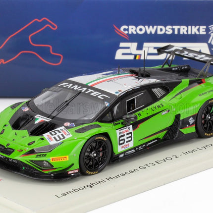 LAMBORGHINI | HURACAN GT3 EVO2 5.2L V10 TEAM IRON LYNX N 63 24h SPA 2024 MATTEO CAIROLI - ANDREA CALDARELLI - MIRKO BORTOLOTTI | GREEN WHITE BLACK