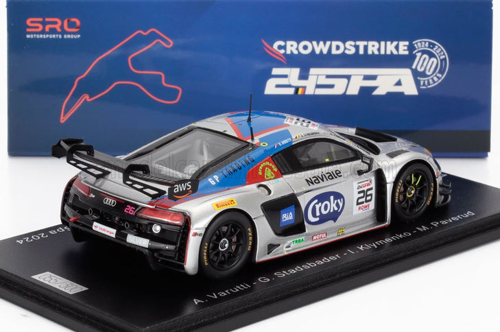 AUDI | R8 LMS GT3 EVO II 5.2L V10 TEAM SAINTELOC RACING N 26 24h SPA 2024 ALBAN VARUTTI - GILLES STADSBADER - IVAN KLYMENKO - MARKUS PAVERUD | SILVER BLUE RED