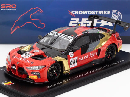 BMW | 4-SERIES M4 GT3 3.0L TURBO TEAM CENTURY MOTORSPORT N 991 24h SPA 2024 DARREN LEUNG - PEDRO EBRAHIM CARVALHO - TOBY SOWERY - CONNOR DE PHILLIPPI | RED BLACK YELLOW