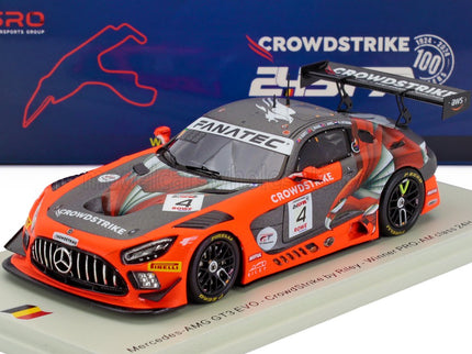MERCEDES BENZ | AMG GT3 EVO 6.2L V8 TEAM CROWDSTRIKE RILEY N 4 WINNER PRO-AM CLASS 24h SPA 2024 GEORGE KURTZ - IAN JAMES - NICKY CATSBURG - COLIN BRAUN | ORANGE GREY