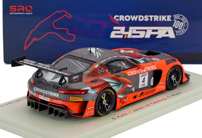 MERCEDES BENZ | AMG GT3 EVO 6.2L V8 TEAM CROWDSTRIKE RILEY N 4 WINNER PRO-AM CLASS 24h SPA 2024 GEORGE KURTZ - IAN JAMES - NICKY CATSBURG - COLIN BRAUN | ORANGE GREY