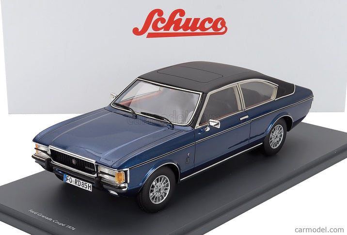 Ford Granada Coupe 1972 1:18 Schuco modrá čierna