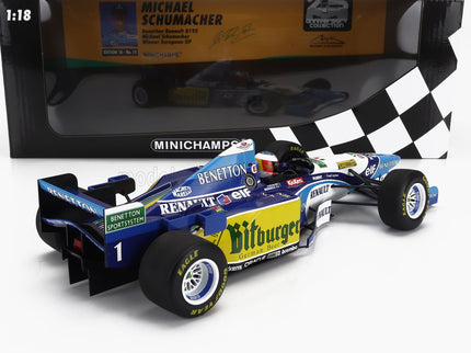 BENETTON | F1 B195 TEAM MILD SEVEN RENAULT N 1 WORLD CHAMPION WINNER EUROPEAN GP 1995 MICHAEL SCHUMACHER | BLUE YELLOW