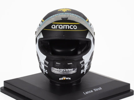 Stilo Helmet F1 Helma Lance Stroll Team Aramco Cognizant Aston Martin N°18 Canada GP 2024 1:5 Spark Model čierna