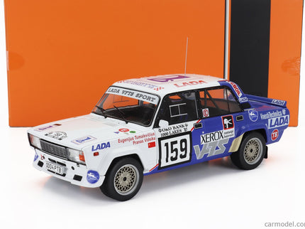 Lada Fiat 2105 Vfts N°159 Rally 1000 Lakes 1987 Eugenijus Tumalevicious - Pranas Videika 1:18 IXO Models biela modrá