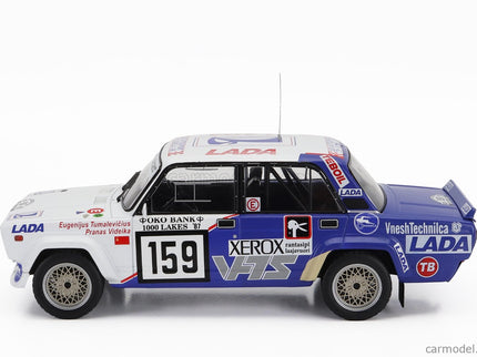 Lada Fiat 2105 Vfts N°159 Rally 1000 Lakes 1987 Eugenijus Tumalevicious - Pranas Videika 1:18 IXO Models biela modrá