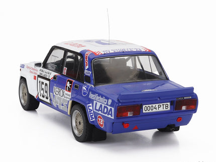 Lada Fiat 2105 Vfts N°159 Rally 1000 Lakes 1987 Eugenijus Tumalevicious - Pranas Videika 1:18 IXO Models biela modrá