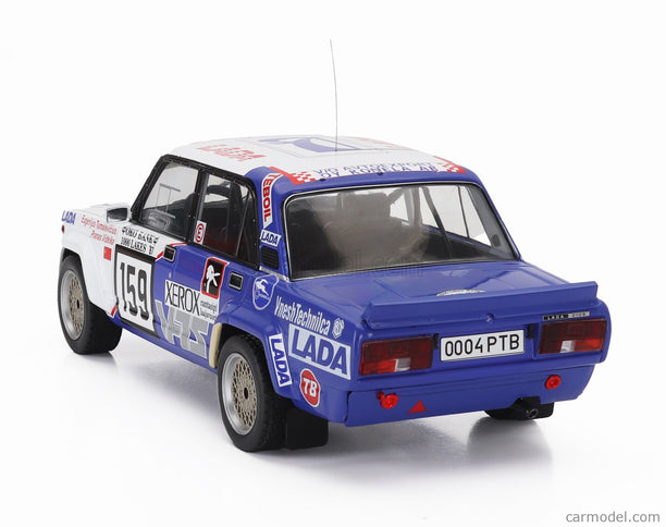 Lada Fiat 2105 Vfts N°159 Rally 1000 Lakes 1987 Eugenijus Tumalevicious - Pranas Videika 1:18 IXO Models biela modrá