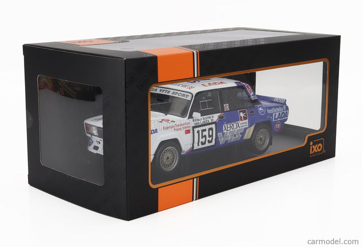 Lada Fiat 2105 Vfts N°159 Rally 1000 Lakes 1987 Eugenijus Tumalevicious - Pranas Videika 1:18 IXO Models biela modrá