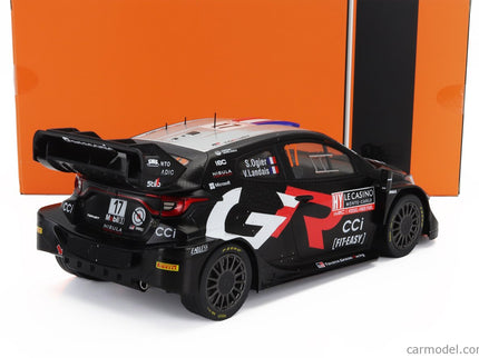 Toyota Yaris GR RALLY1 Hybrid Team Toyota Gazoo Racing Wrt N°17 2. Miesto Rally Montecarlo 2024 Sebastien Ogier - Vincent Landais 1:18 IXO Models čierna