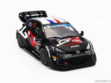 Toyota Yaris GR RALLY1 Hybrid Team Toyota Gazoo Racing Wrt N°17 2. Miesto Rally Montecarlo 2024 Sebastien Ogier - Vincent Landais 1:18 IXO Models čierna