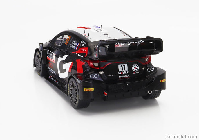 Toyota Yaris GR RALLY1 Hybrid Team Toyota Gazoo Racing Wrt N°17 2. Miesto Rally Montecarlo 2024 Sebastien Ogier - Vincent Landais 1:18 IXO Models čierna