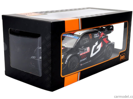 Toyota Yaris GR RALLY1 Hybrid Team Toyota Gazoo Racing Wrt N°17 2. Miesto Rally Montecarlo 2024 Sebastien Ogier - Vincent Landais 1:18 IXO Models čierna