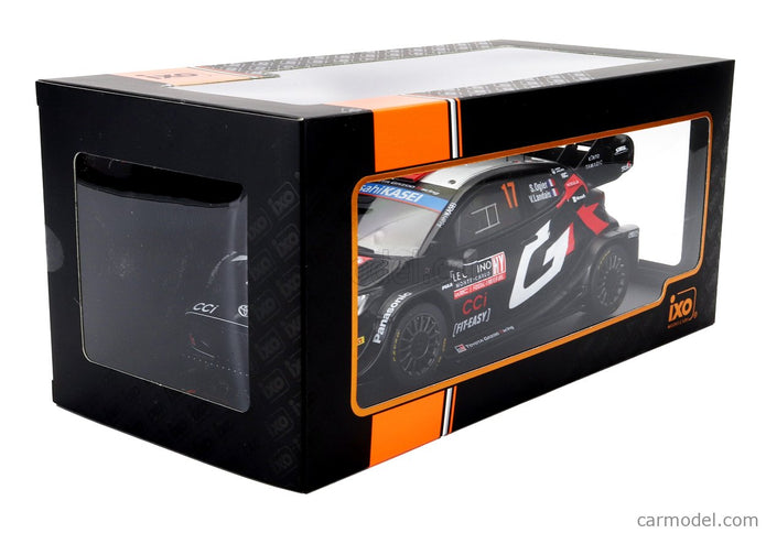 Toyota Yaris GR RALLY1 Hybrid Team Toyota Gazoo Racing Wrt N°17 2. Miesto Rally Montecarlo 2024 Sebastien Ogier - Vincent Landais 1:18 IXO Models čierna