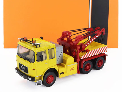 MAN | F8 26.281 TRACTOR TRUCK 3-ASSI 1982 - CARRO ATTREZZI - WRECKER ROAD SERVICE | YELLOW RED