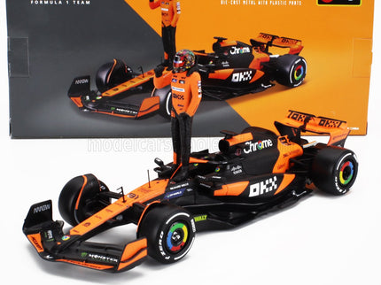 McLAREN | F1  MCL38 TEAM MCLAREN N 81 SEASON 2024 OSCAR PIASTRI - WITH PILOT | ORANGE BLACK