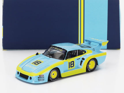 PORSCHE | 935 930 K3 3.0L F6 TURBO TEAM JLP RACING N 18 3rd 6h SILVERSTONE 1980 JOHN PAUL - BRIAN REDMAN | LIGHT BLUE YELLOW