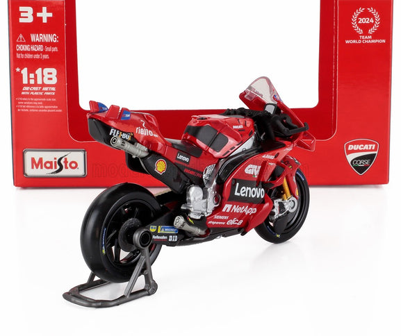 DUCATI | DESMOSEDICI GP24 TEAM LENOVO N 23 MOTOGP SEASON 2024 ENEA BASTIANINI | RED