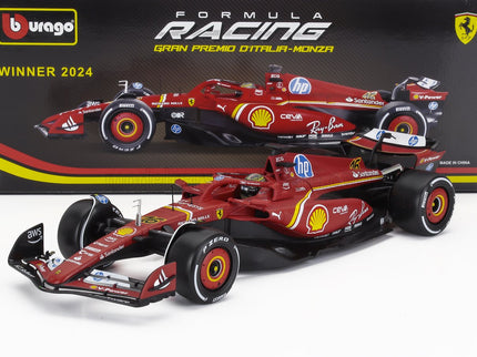 FERRARI | F1  SF-24 TEAM SCUDERIA FERRARI N 16 WINNER ITALY MONZA GP 2024 CHARLES LECLERC | RED WHITE BLACK