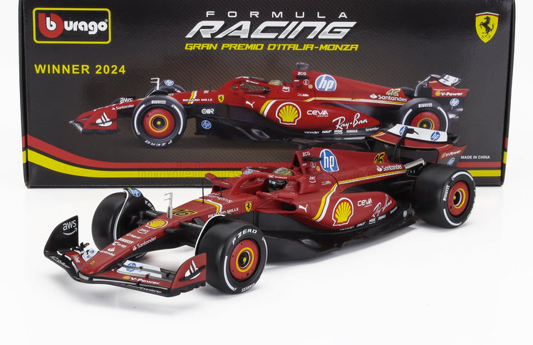 FERRARI | F1  SF-24 TEAM SCUDERIA FERRARI N 16 WINNER ITALY MONZA GP 2024 CHARLES LECLERC | RED WHITE BLACK