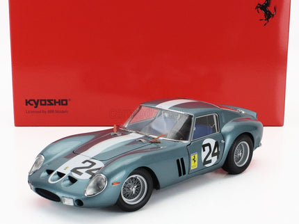 Ferrari 250 GTO Coupe N°24 12h Sebring 1962 Philip Hill - Olivier Gendebien 1:18 Kyosho modrá