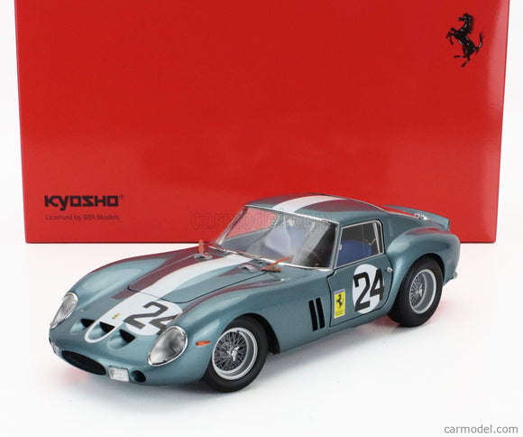 Ferrari 250 GTO Coupe N°24 12h Sebring 1962 Philip Hill - Olivier Gendebien 1:18 Kyosho modrá