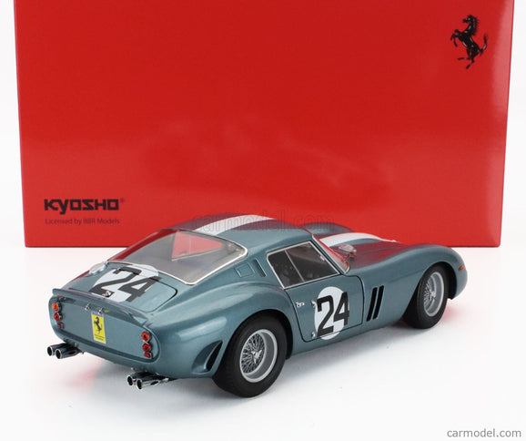 Ferrari 250 GTO Coupe N°24 12h Sebring 1962 Philip Hill - Olivier Gendebien 1:18 Kyosho modrá