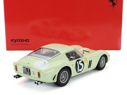 Ferrari 250 GTO RHD N°15 Víťaz Tourist Trophy Goodwood International 1962 Innes Ireland 1:18 Kyosho svetlozelená