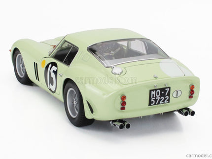 Ferrari 250 GTO RHD N°15 Víťaz Tourist Trophy Goodwood International 1962 Innes Ireland 1:18 Kyosho svetlozelená