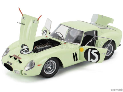Ferrari 250 GTO RHD N°15 Víťaz Tourist Trophy Goodwood International 1962 Innes Ireland 1:18 Kyosho svetlozelená
