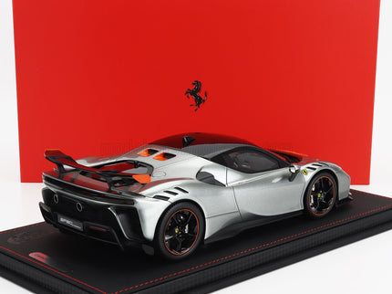 FERRARI | SF90 XX STRADALE 2024 - CON VETRINA - WITH SHOWCASE | GRIGIO COMPETIZIONE - GREY MET ORANGE