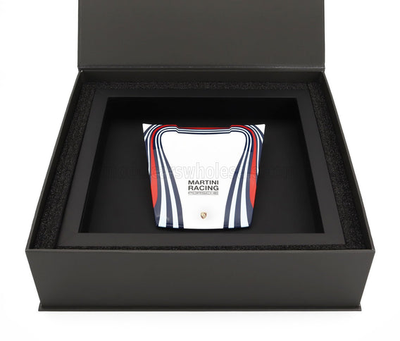 ACCESSORIES | MINI HOOD PORSCHE 911 MARTINI RACING LIVERY | WHITE LIGHT BLUE RED