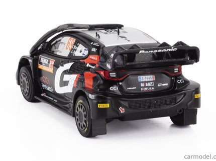 Toyota Yaris GR RALLY1 Team Toyota Gazoo Racing Wrt N°69 (with Snorkel) Víťaz Rally Safari Kenya 2024 Kalle Rovanpera - Jonne Halttunen 1:43 IXO Models čierna biela červená