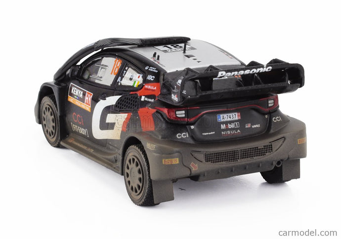 Toyota Yaris GR RALLY1 Team Toyota Gazoo Racing Wrt N°18 (with Snorkel) 2. Miesto Rally Safari Kenya 2024 Takamoto Katsuta - Aaron Johnston 1:43 IXO Models čierna biela červená