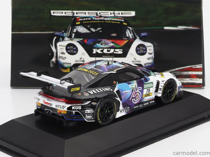 Porsche 911 992 GT3 R Team Kus Bernhard N°75 DTM Sezóna 2023 Laurin Heinrich 1:43 IXO Models biela čierna