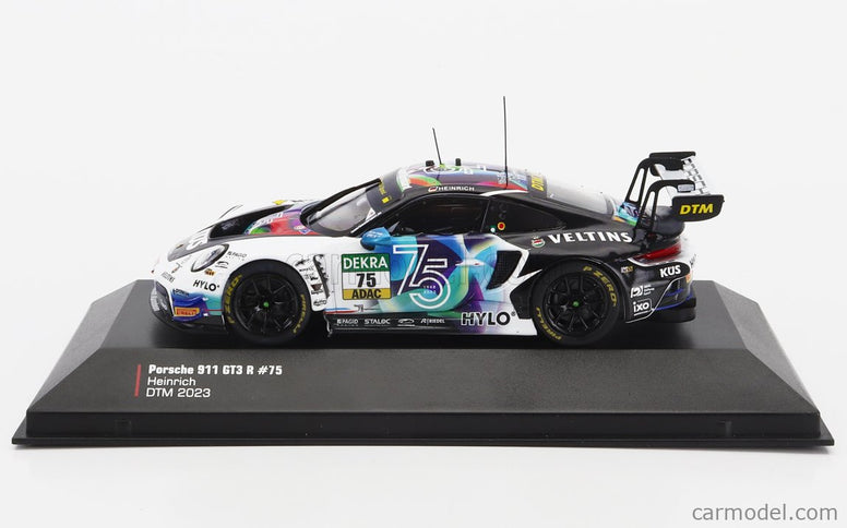 Porsche 911 992 GT3 R Team Kus Bernhard N°75 DTM Sezóna 2023 Laurin Heinrich 1:43 IXO Models biela čierna